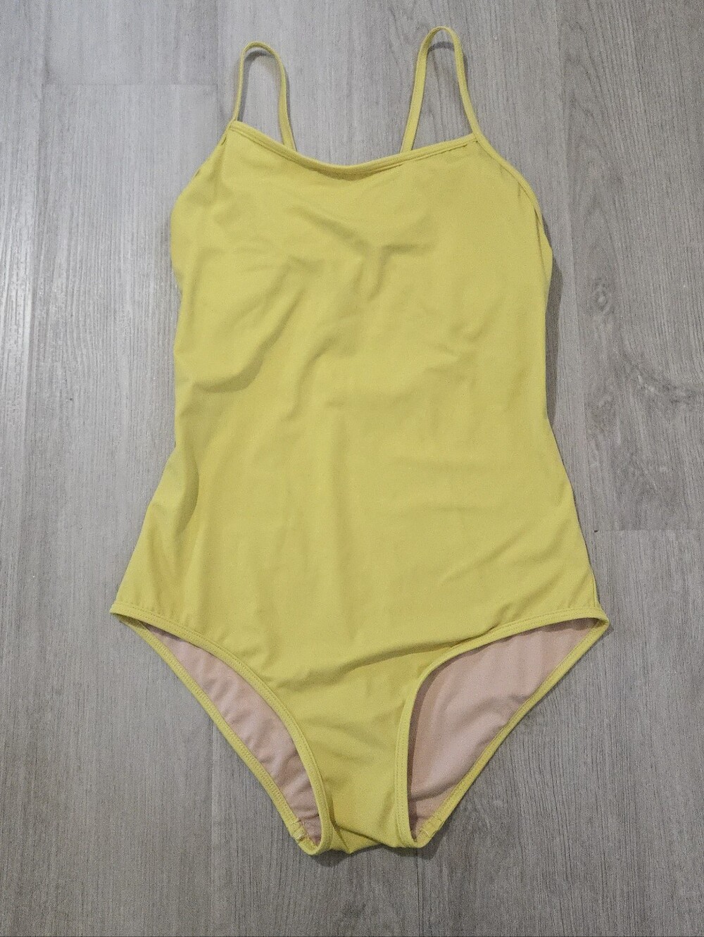 Kortni Jeane Lime Yellow One Piece Swimsuit, Size Small